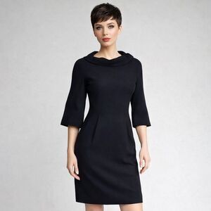 Michael Kors 1950’s Retro Style Wool Crepe Dress Made in Italy